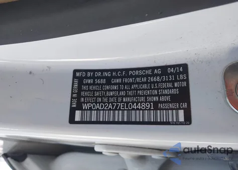 2014 Porsche Panamera E-Hybrid S from USA, damaged, VIN WP0AD2A77EL044891